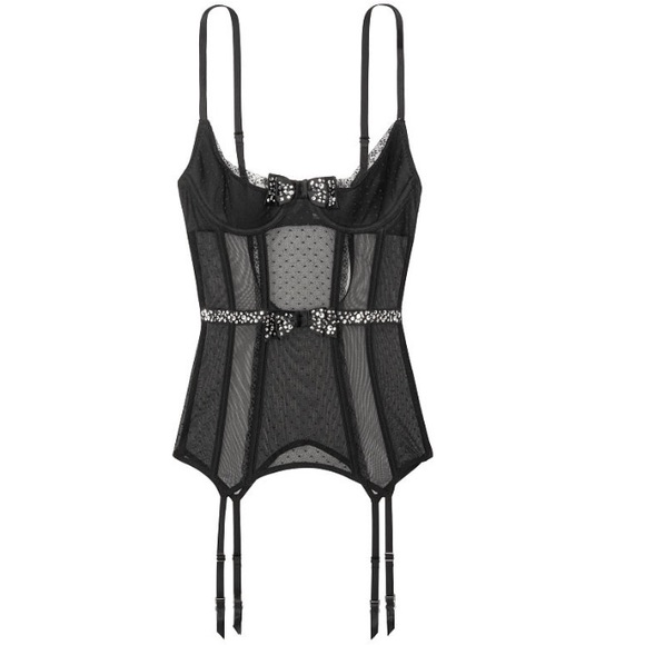 * LAST CHANCE* Victorias Secret Sequined Corset Lingerie rhinestone detailing. - Picture 3 of 11
